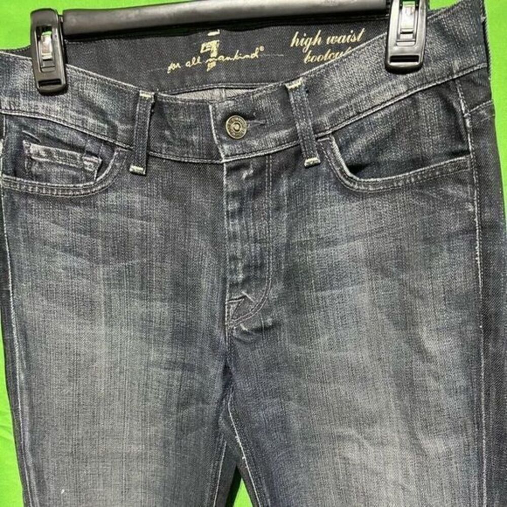 7 For All Mankind High Waist Bootcut Jeans Women's Size 29 Stretch Denim - Picture 3 of 10